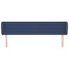 vidaXL Hoofdbord met randen 163x23x78/88 cm stof blauw