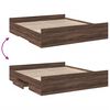 vidaXL Bedframe met lades bewerkt hout bruin eikenkleur 200x200 cm