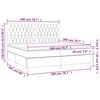 vidaXL Boxspring met matras en LED fluweel donkerblauw 200x200 cm