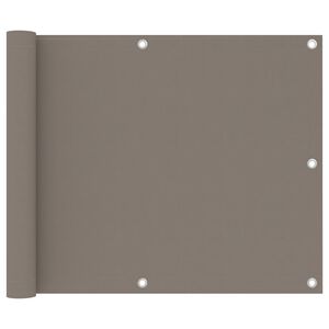 vidaXL Balkonscherm 75x500 cm oxford stof taupe