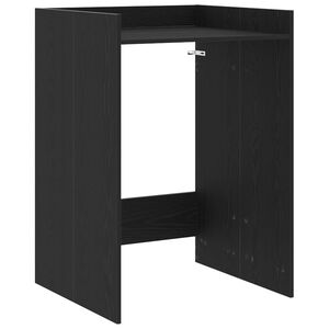 vidaXL Wasmachinekast Zwart Eiken 67,5 x 62 x 97 cm Bewerkt hout