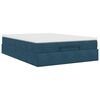 vidaXL Ottoman bed met matras 140x190cm fluweel donkerblauw