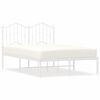 vidaXL Bedframe met hoofdbord metaal wit 120x190 cm