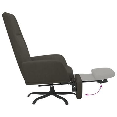 vidaXL Relaxstoel met voetensteun fluweel donkergrijs