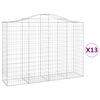 vidaXL Schanskorven 13 st gewelfd 200x50x140/160 cm ijzer