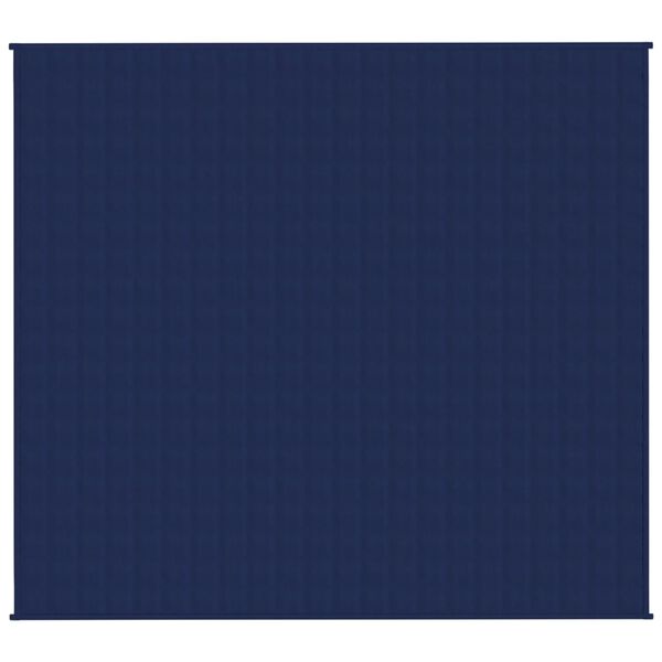 vidaXL Verzwaringsdeken 200x220 cm 13 kg stof blauw