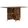 vidaXL Eettafel 2 pcs 140 x 80 x 77 cm Bewerkt hout Gerookt eiken