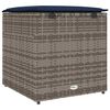 vidaXL Kussenbox met opslag Grijs 50 x 50 x 50 cm poly rattan