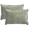 vidaXL Kussensloop 2 st HOUTEN Groen 30 x 50 cm Chenille Stof