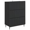 vidaXL Ladenkast 66 x 34,5 x 92 cm Bewerkt hout Zwart
