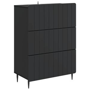 vidaXL Ladenkast 66 x 34,5 x 92 cm Bewerkt hout Zwart