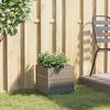 vidaXL Plantenbak 36x30x32 cm poly rattan grijs