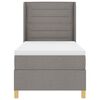 vidaXL Boxspringbed met matras met LED Taupe 90 x 200 cm Stof