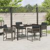 vidaXL Tuin eettafelset 5 pcs Grijs poly rattan