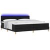 vidaXL LED Box Spring Bed met matras met LED Zwart 200 x 200 cm Stof