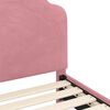 vidaXL Bedframe voor kinderen met hoofdbord Roze 80 x 160 cm Fluweel