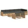 vidaXL Buiten bankenset 9 st Wit en antracietkleurig Polyester