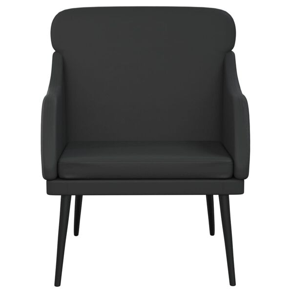 vidaXL Fauteuil 63x76x80 cm kunstleer zwart