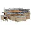 vidaXL Tuin Sofa Set 8 st Beige poly rattan