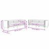 vidaXL Woonkamer Bank 2 pcs Zwart 194 x 74,5 x 70,5 cm Nep Leer