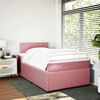 vidaXL Boxspring met matras fluweel roze 120x200 cm