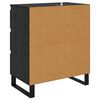 vidaXL Dressoir met lade Zwart Eiken 60 x 35 x 70 cm Bewerkt hout