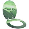 vidaXL Toiletbrillen met soft-close deksel 2 st waterdruppel MDF groen