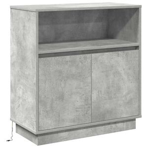 vidaXL LED Sideboard Betongrijs 71 x 34,5 x 75 cm Bewerkt hout