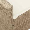 vidaXL Tuinbank met kussens poly rattan beige