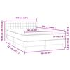 vidaXL Boxspring met matras fluweel zwart 160x220 cm