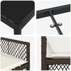 vidaXL Tuin eettafelset 5 pcs Bruin poly rattan