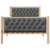 vidaXL Bedframe Donkergrijs 100 x 200 cm Massief grenenhout