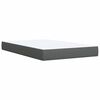 vidaXL Boxspring met matras stof donkergrijs 120x200 cm