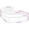 vidaXL Boxspring met matras en LED stof donkergrijs 120x200 cm
