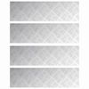 vidaXL Trapmatten 4 st 70 x 20 cm Zilver Aluminium Rechthoekig