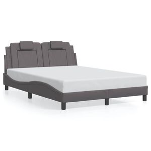 vidaXL Bedframe "Viana" zonder matras kunstleer grijs 140x190 cm