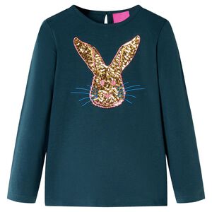 Kindershirt met lange mouwen 104 donkergroen