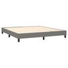 vidaXL Boxspring met matras stof donkergrijs 180x200 cm