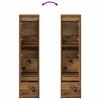 vidaXL Hoge kast 29,5x34x119,5 cm bewerkt hout oud hout
