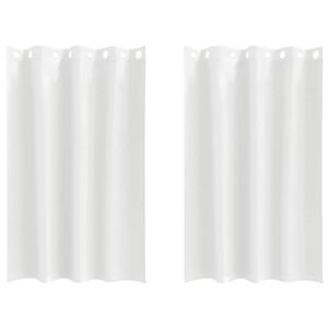 vidaXL Zwart-out Gordijnen met Ringen 2 st Puur Wit 175 x 140 cm
