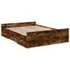 vidaXL Bedframe met lades bewerkt hout gerookt eikenkleurig 120x190 cm