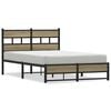 vidaXL Bedframe zonder matras metaal sonoma eikenkleurig 120x200 cm
