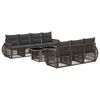 vidaXL Tuinbankenset 8 st Grijs en Donkergrijs poly rattan