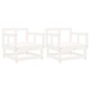 vidaXL Tuinstoelen 2 st massief grenenhout wit