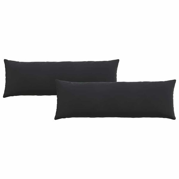 vidaXL Sofa Kussens 2 stuks Zwart 120 x 40 cm Cordstof