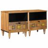 vidaXL Nachtkastje 2 pcs Naturel 40 x 33 x 46 cm Massief Mango Hout
