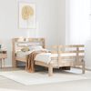 vidaXL Bedframe met hoofdbord massief grenenhout 75x190 cm