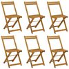 vidaXL Bistrostoelen voor buiten 6 st Naturel Massief Acaciahout