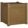 vidaXL Plantenbak 40x40x40 cm massief grenenhout honingbruin