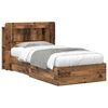 vidaXL Bedframe met opslag Oud hout 90 x 190 cm Bewerkt hout